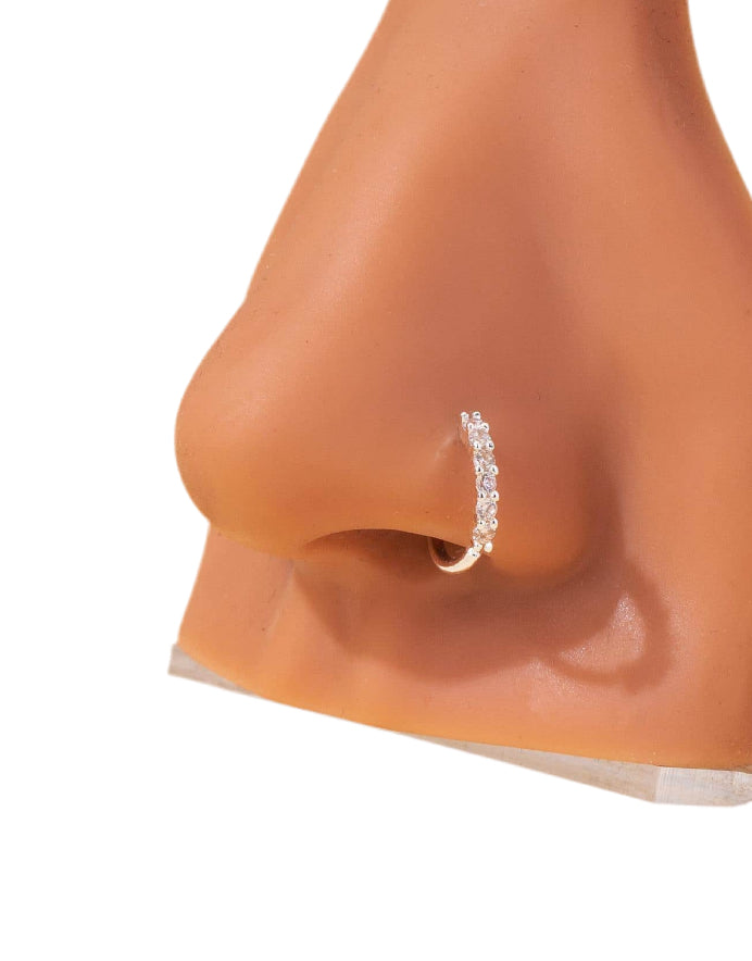Diamond nose ring