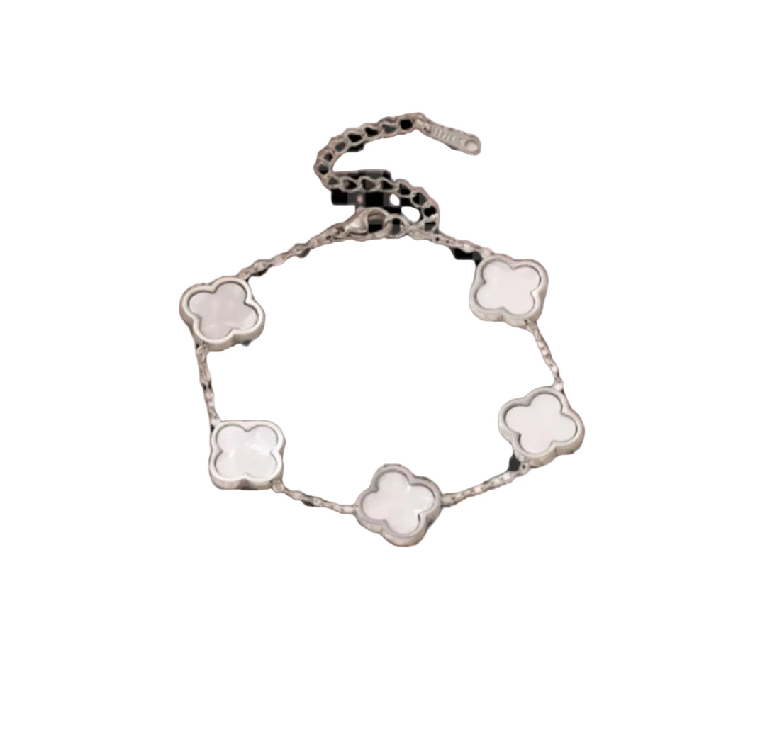 Silver Clover Bracelet