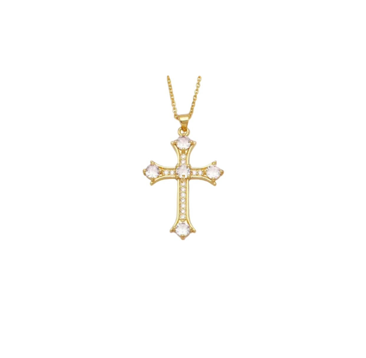 Angels Cross Necklace (gold)