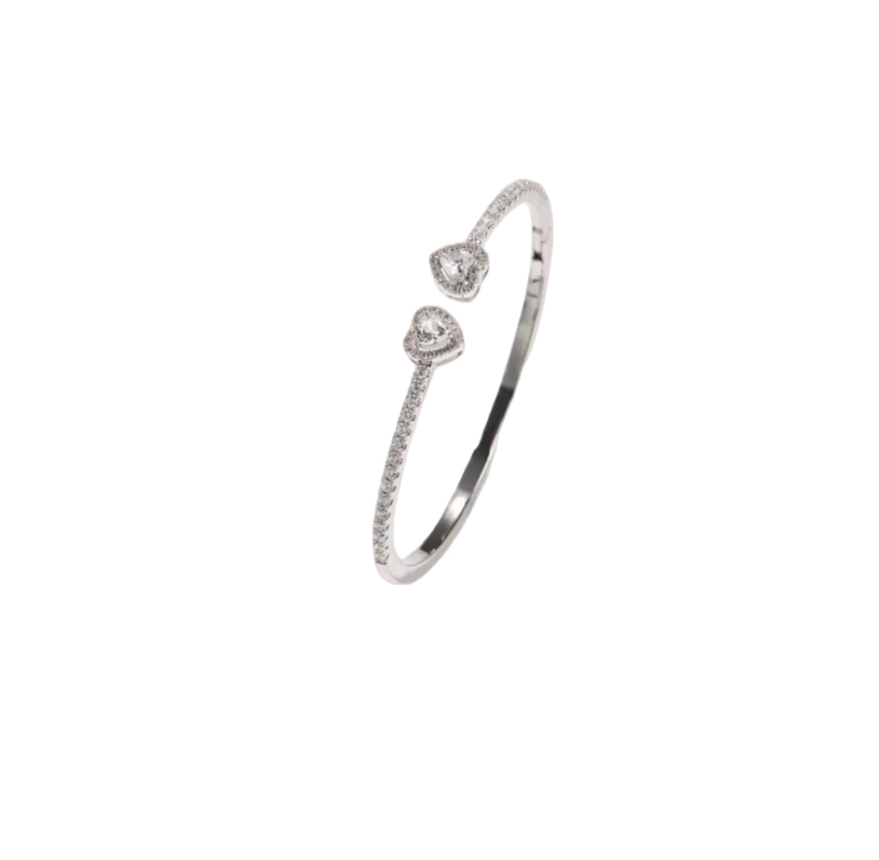 Celeste Heart Bangle (silver)
