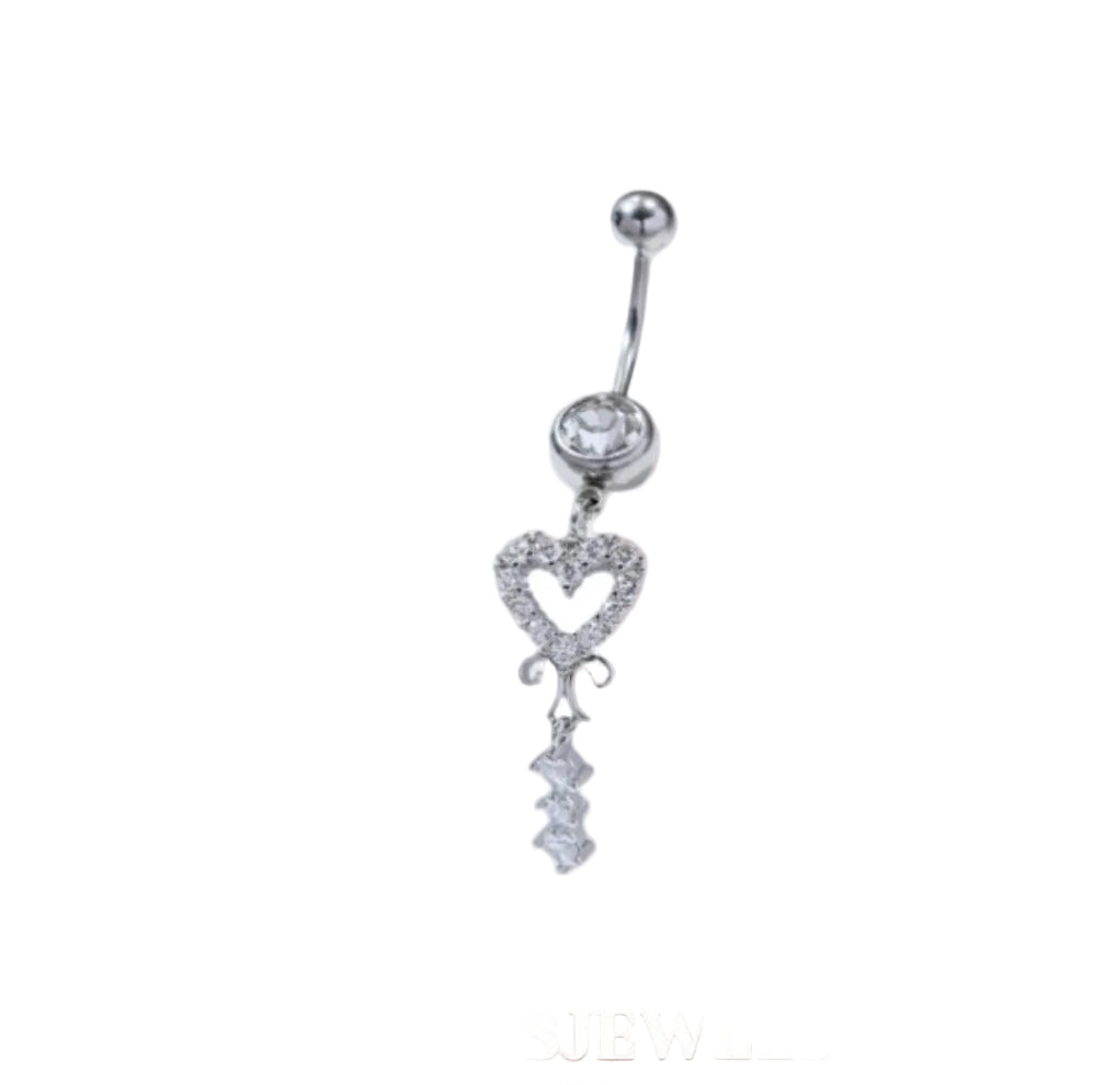 Forever Love Belly Bar (silver)