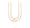 CD layered gold necklace